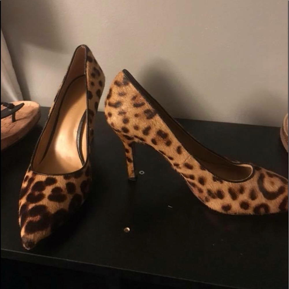 Leopard print stilettos heels